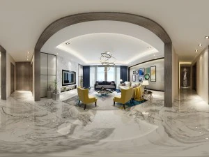 panoramik modern tarzda oturma odası restoran alanı 38 3D Model