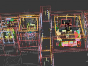 panoramic modern style living room restaurant space 38 Modelo 3D