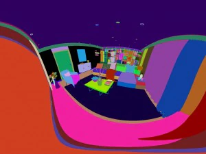 panoramic modern style living room restaurant space 39 3D Model