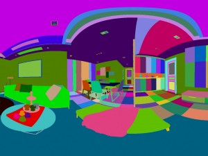 panoramic modern style living room restaurant space 40 3D Model
