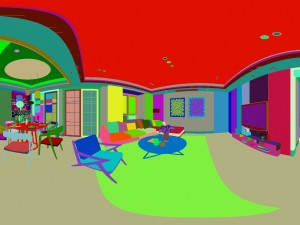 panoramic modern style living room restaurant space 41 Model 3D