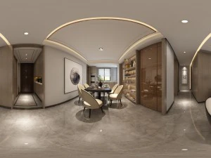 sal&oacute;n panor&aacute;mico de estilo moderno espacio restaurante 42 Modelo 3D