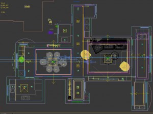 panoramic modern style living room restaurant space 42 3D Modell