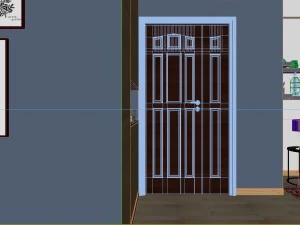 panoramic modern style living room restaurant space 43 3D Model