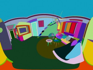 panoramic modern style living room restaurant space 44 Modelo 3D