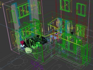 panoramic modern style living room restaurant space 44 Modelo 3D