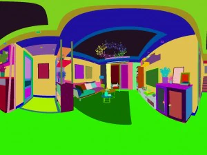 panoramic modern style family living room restaurant 46 3D Model