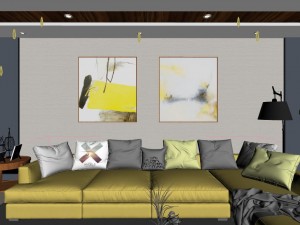 panoramic modern style living room dining room 47 Model 3D