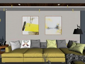 panoramic modern style living room dining room 47 3D Model