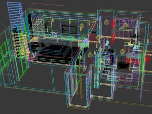 panoramic modern style living room dining room 47 Model 3D