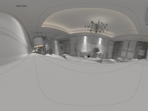 panoramic modern style living room restaurant space 49 Modèle 3D