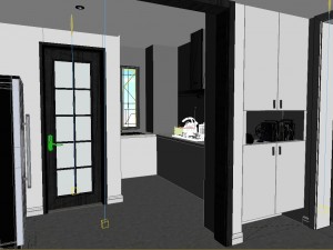 panoramic modern style living room restaurant space 50 Model 3D