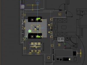 panoramic modern style living room restaurant space 50 Model 3D
