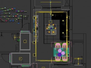 panoramic modern style living room restaurant space 51 3D Model