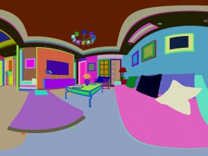panoramic modern style living room restaurant space 56 3D 모델