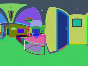 panoramic modern style living room restaurant space 57 3D Model