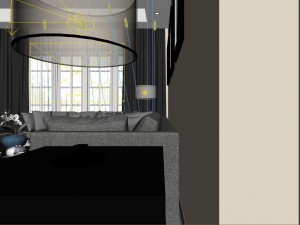 panoramic modern style living room restaurant space 57 3D 모델