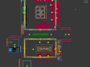 panoramic modern style living room restaurant space 57 3D Model