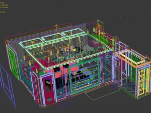 panoramic modern style living room restaurant space 59 3D Model