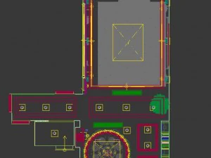 panoramic modern style living room restaurant space 60 3D Model