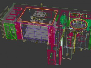 panoramic modern style living room restaurant space 60 3D Модель