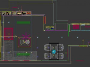 panoramic modern style living room restaurant space 63 Modelo 3D