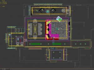 panoramic modern style living room restaurant space 66 Model 3D