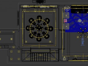 panoramic modern style living room restaurant space 70 Modello 3D