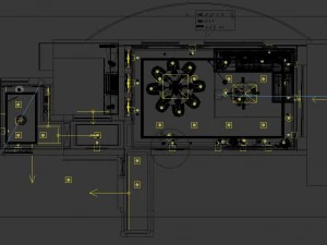 panoramic modern style living room restaurant space 71 3D Model