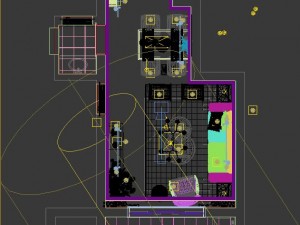 panoramic modern style living room restaurant space 76 3D Модель