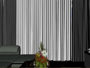panoramic modern style living room restaurant space 77 3D 模型