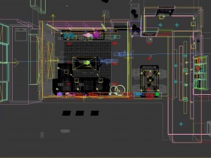 panoramic modern style living room restaurant space 77 3D 模型