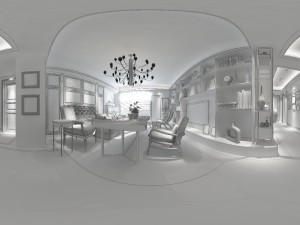 panoramic modern style living room restaurant space 78 3D 모델