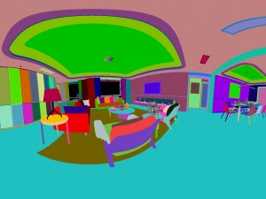 panoramic modern style living room restaurant space 81 3D 模型