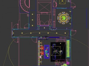 panoramic modern style living room restaurant space 84 Modello 3D