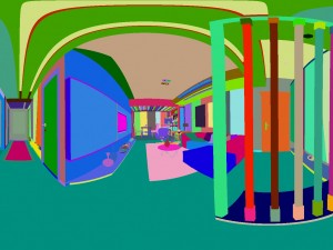 panoramic modern style living room restaurant space 87 Modèle 3D