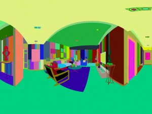 panoramic modern style living room restaurant space 88 3D Model