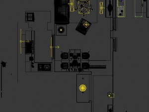 panoramic modern style living room restaurant space 90 Modello 3D