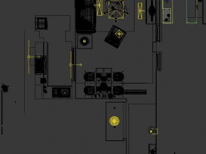 panoramic modern style living room restaurant space 90 3D Model