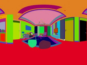 panoramic modern style living room restaurant space 93 3D Model