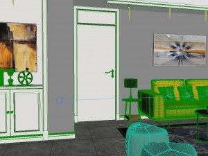 panoramic modern style living room restaurant space 93 Modelo 3D