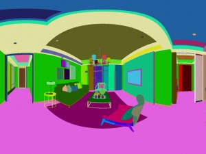 panoramic modern style living room restaurant space 94 3D 模型