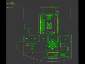 panoramic modern style living room restaurant space 94 3D 模型