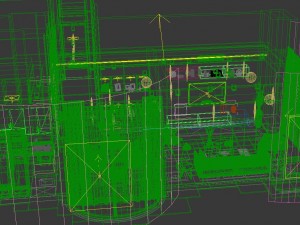 panoramic modern style living room restaurant space 95 3D 模型