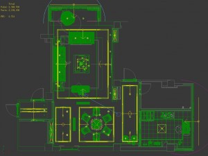 panoramic modern style living room restaurant space 96 3D-Modell