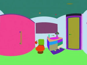 panorama 360 modern style bathroom toilet space 01 3D Model