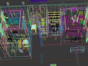 panorama 360 modern style bathroom toilet space 01 3D Model