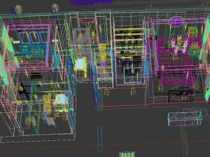 panorama 360 modern style bathroom toilet space 01 3D Model