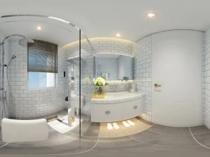 panorama 360 bagno in stile moderno wc space 02 Modello 3D