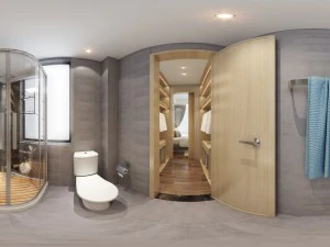 panorama 360 modern style bathroom toilet space 03 3D Model